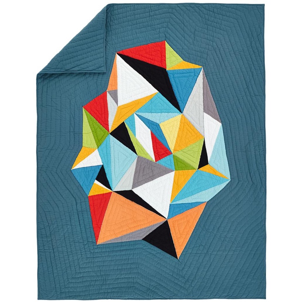 The Land of Nod Meteorite quilt and reversible pillow case. Andrew Bannecker